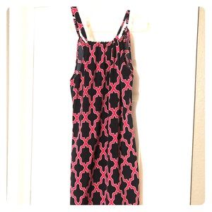 Navy and Pink Crown and Ivy Halter Dress Small